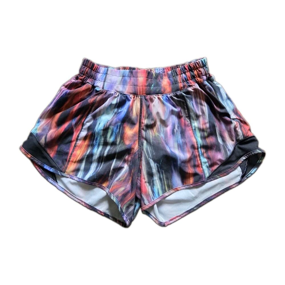 Lululemon Hotty Hot Short II Chroma Fusion Multi Black 4 Tall Running Gym